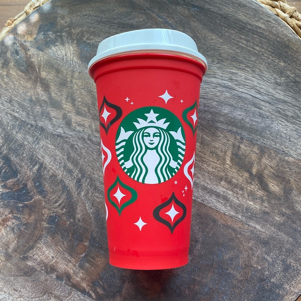 2023 Starbucks Red Cup Day Holiday Cup ornaments White Lid Grande 16 Oz New